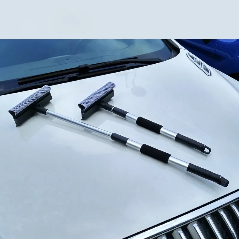 

1Pcs Car Glass Scraping Retractable and Detachable Handle Windshield Squeegee Rubber and Sponge Cleaning Tool Car Supplies