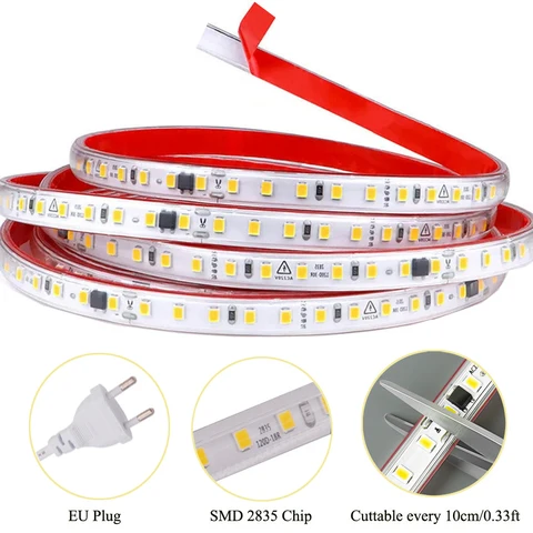Светодиодная лента WAAJEA 120SMD 220В теплый/холодный белый