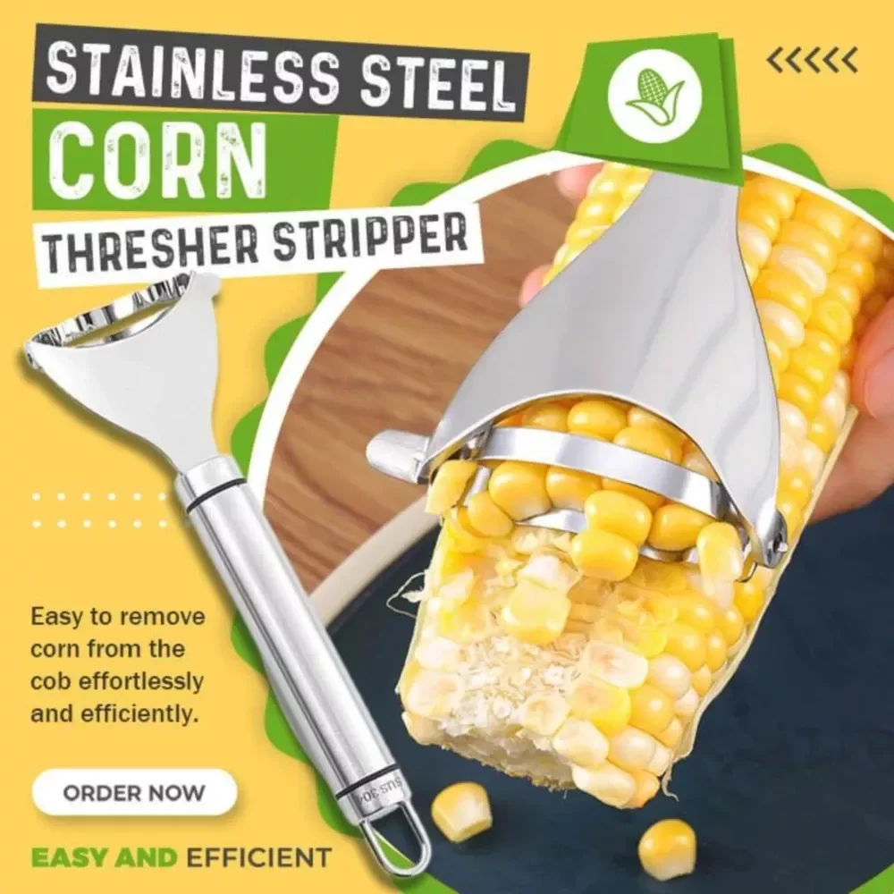 

Stainless Steel Corn Thresher Stripper Peeler Kitchen Tool Corn Cutter Cob Peeler Stripper Kernel Cutter Kitchen Gadgets