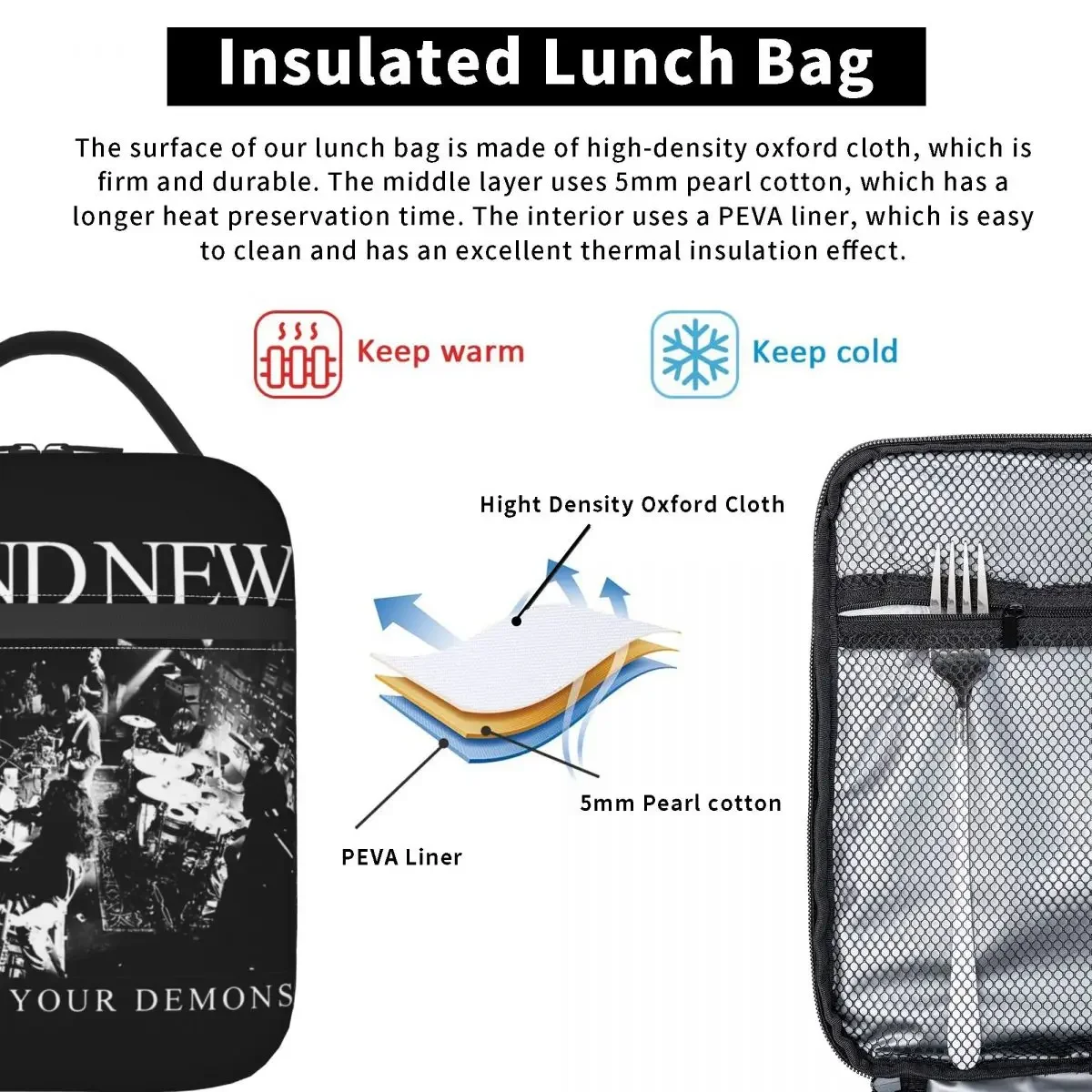 Совершенно новые аксессуары для Live FOYD Band изолированные сумки обеда пикника