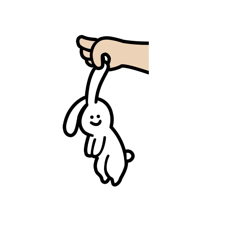 

Netizen Funny Rabbit Expression Pack Sticker Body Waterproof Sun Protection Paint Surface Protection Anti Reflective Car Sticker