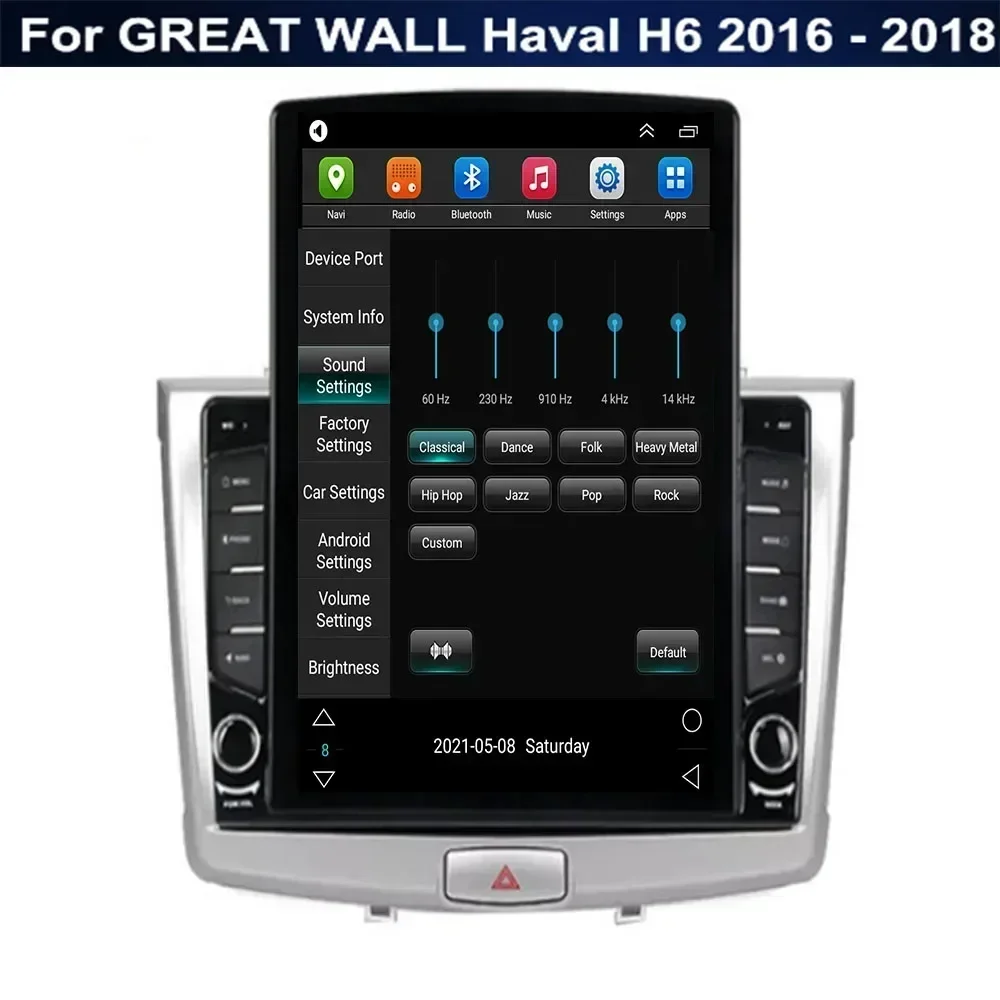 Фото 8+128G Android 13 Tesla Screen Car Multimedia Player For GREAT WALL Haval H6 2016- 2035 Radio Navigation Stereo Camera 2 Din DVD №3