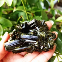 natural stone green tourmaline raw crystal mineral specimen room decor fengd shui reiki gemstones crystals and stones healing