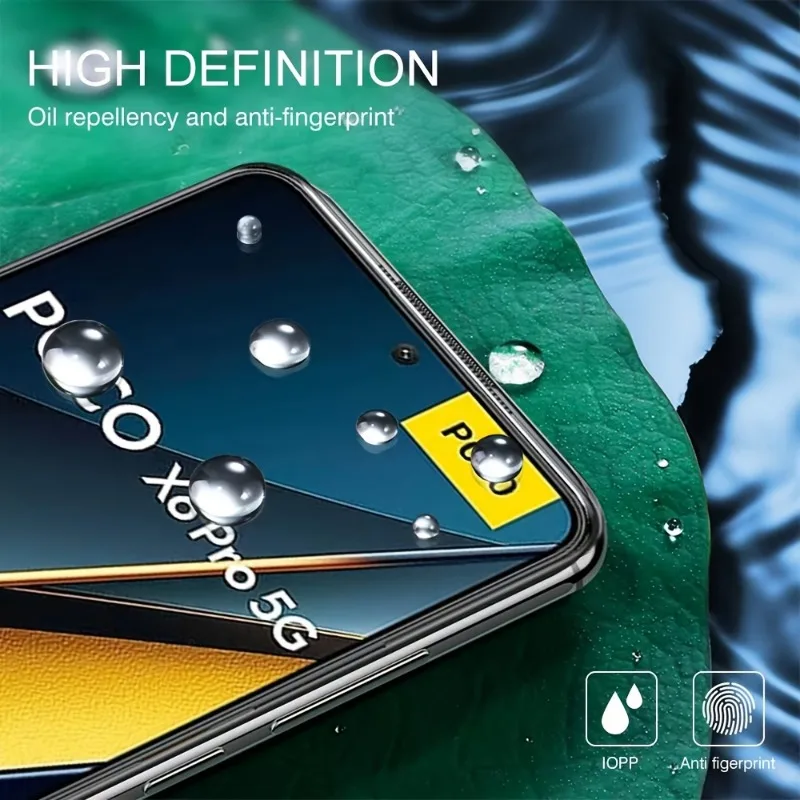 Защитное стекло для экрана 2 шт. Xiaomi Poco X6 Pro 5G высокое разрешение твердость 9H