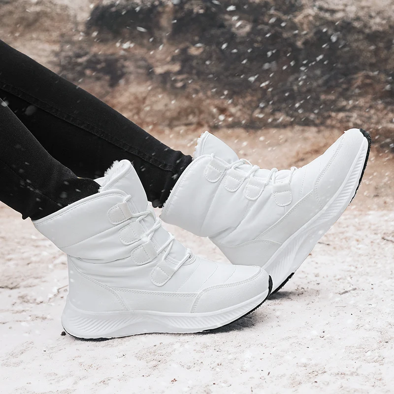 Female Snow Botines 2022 Black Botas Femininas Keep Warm Snow Botas Hombre Winter Boot Waterproof Winter Sport Shoes For Women