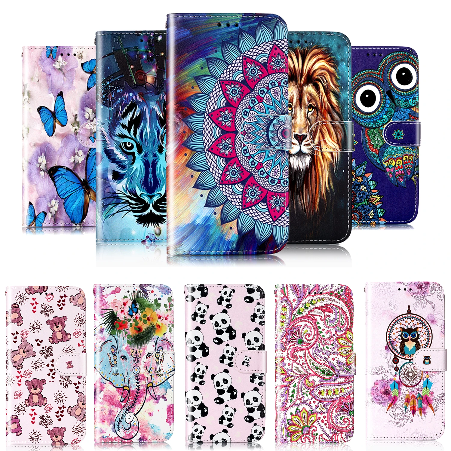 

Fashion Magnetic Wallet Phone Case For Samsung Galaxy S23 Ultra S22 Plus A14 A23 A04S A73 A53 A33 A72 Leather Protective Cover