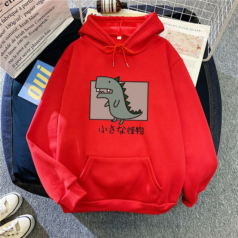 

2022 Cartoon Dinosaur Hoodies Men's Women Harajuku Sweatshirts Vintage Hooded Loose Casual Street Wear Long Sleeve Y2K Clother