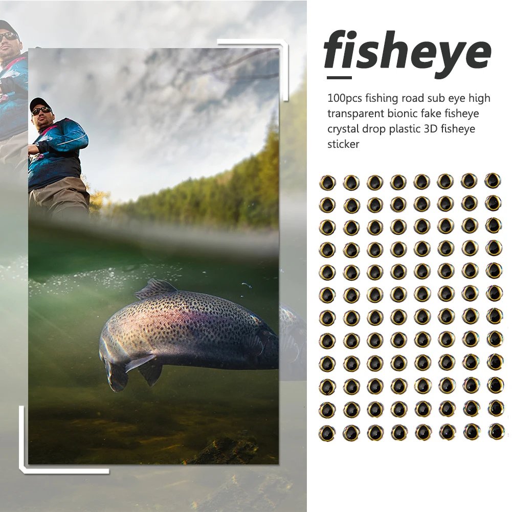 100 шт./компл. 3D фотоглаза 4 мм для завязывания мушек искусственная приманка рыбьи