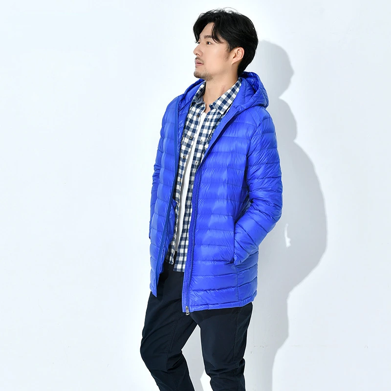 2022New Size 5XL 6XL 8XL  7xl Coats Men's Long Ultralight Packable Hooded Down Jacket Puffer Down Coats Black  Casual  Jacke