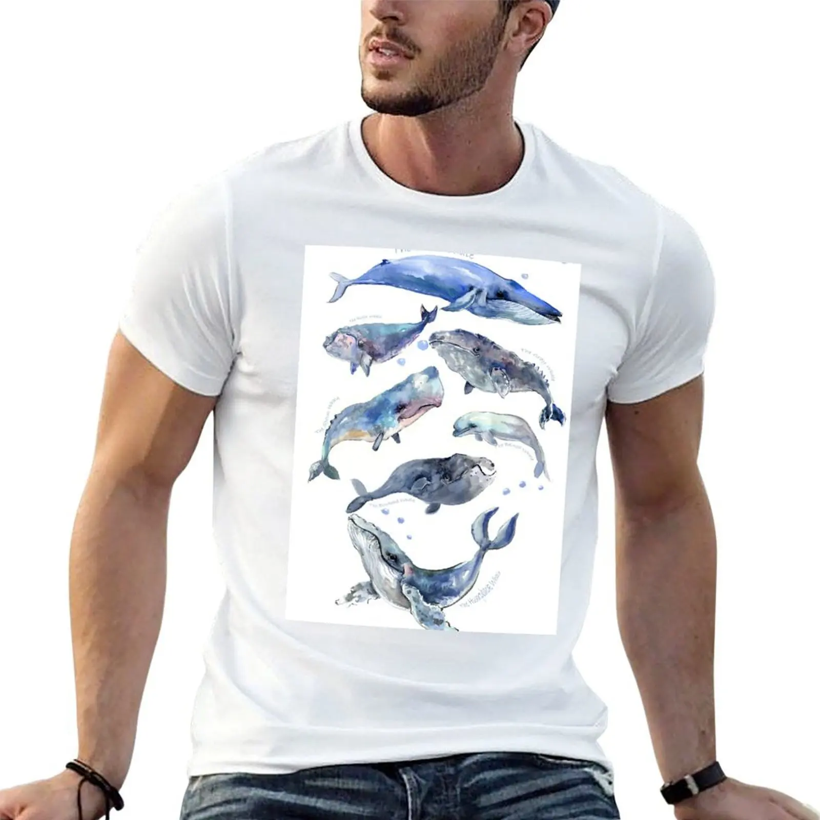 Фото Футболка Whale ?ollection с ретро-графическим принтом №1