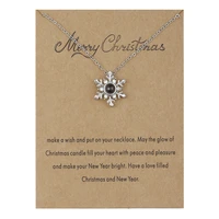 100 language i love you projection pendant necklace for women silver color chain snowflake choker christmas jewelry card gift