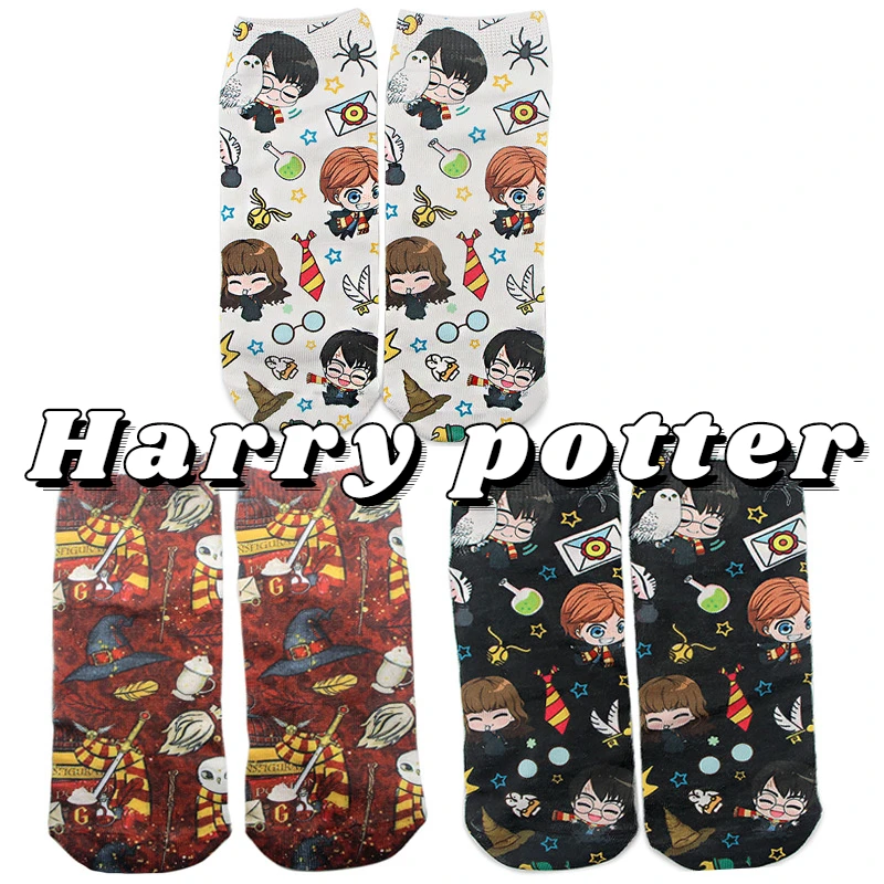 

Harry Potter Kawaii Socks Cartoon Short Breathable Sweat-absorbing and Odor-proof Cartoon Four Seasons Socks Single