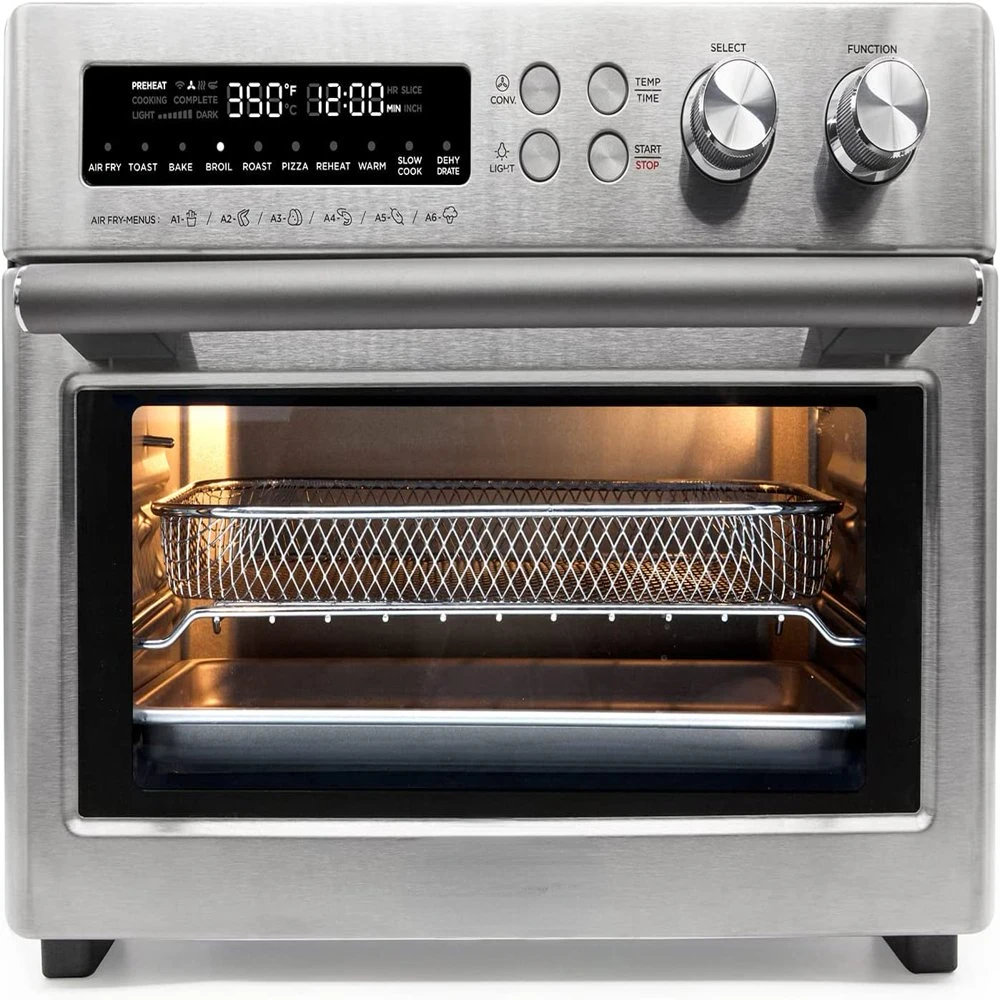 

QT/25 L 10-in-1 Air Fryer Convection Toaster Oven - Brushed Stainless Steel Finish Freidora de aire Airfryer free shipping Freid
