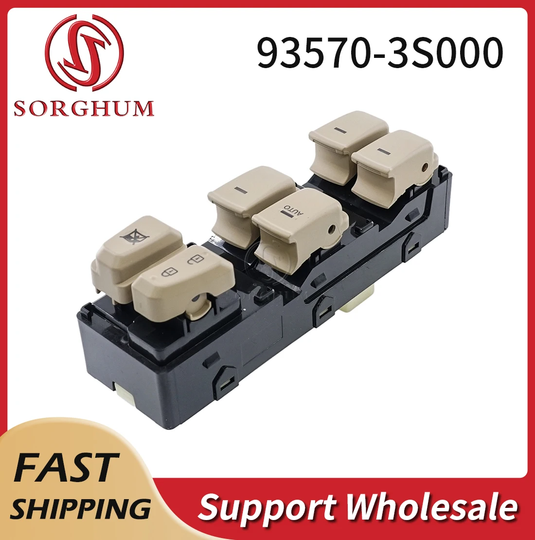 

Sorghum 93570-3S000 Beige Left Master Window Control Lifter Switch Button For Hyundai Sonata 2011 2012 2013 2014 93570-3S001YDA