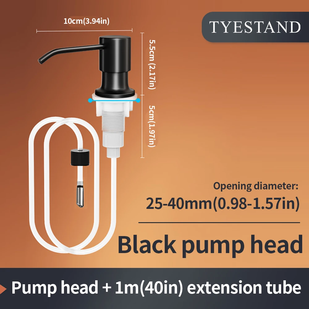 

Серая Насадка-диспенсер для мыла для кухонной раковины встроенный диспенсер для мыла из нержавеющей стали с удлинительной трубкой 40 дюймов (1 м)