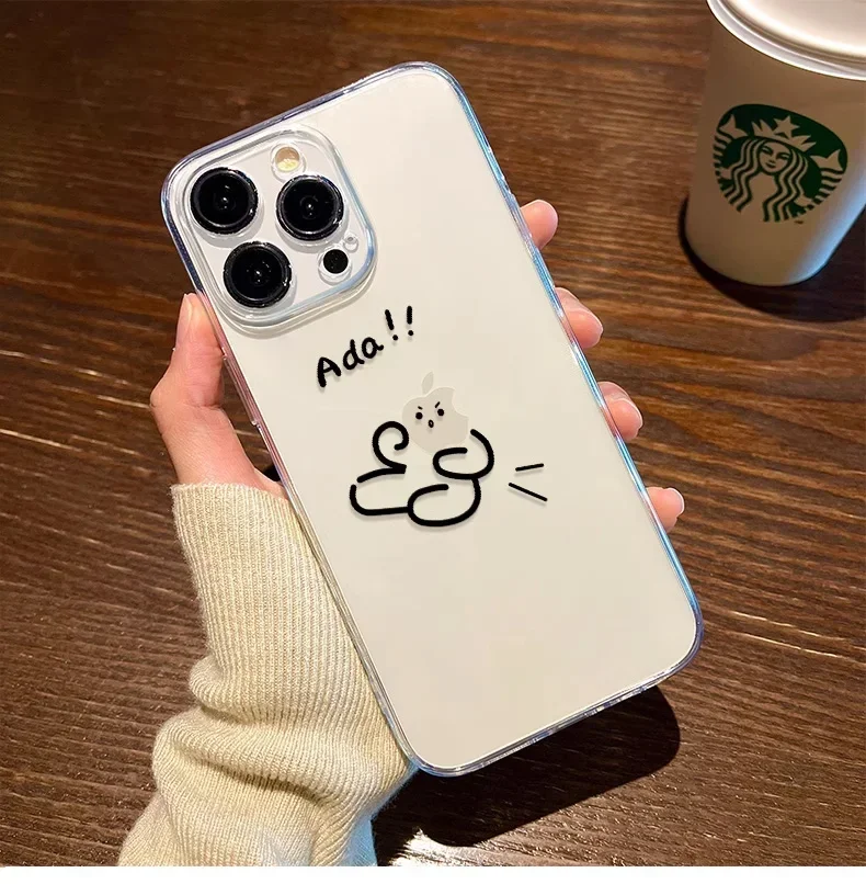 Забавные парные чехлы для iPhone 14 11 12 13 15 Pro Max Mini SE 7 8 Plus XR XS