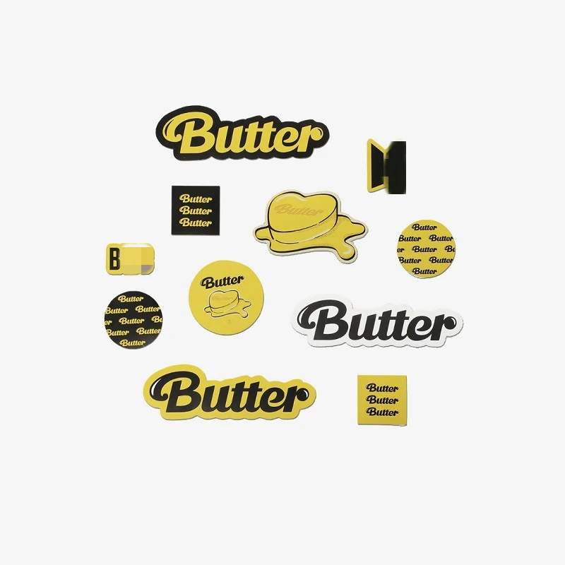 

Wholesale KPOP Idol 11pcs/set Bangtan Boys Weverse Butter Decorative Luggage Paper Sticker Mini Cartoon Meno Pad N Times Sticky