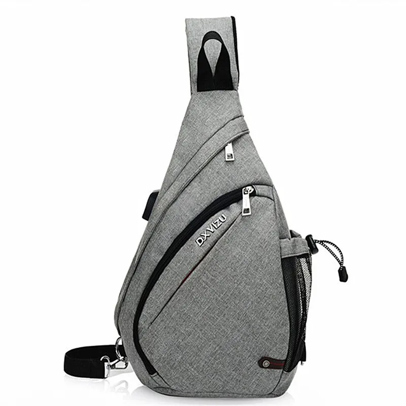 

Men Large Messenger Bag USB Charging Tablet Ipad Crossbody Bag Teenagers Boys Chest Bag for School Work Mochila Bags Designer