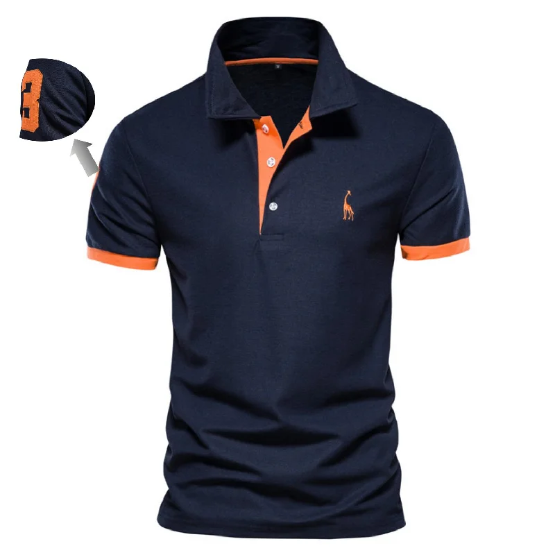 

AIOPESON Embroidery 35% Cotton Polo Shirts for Men Casual Solid Color Slim Fit Mens Polos New Summer Fashion Brand Men Clothing
