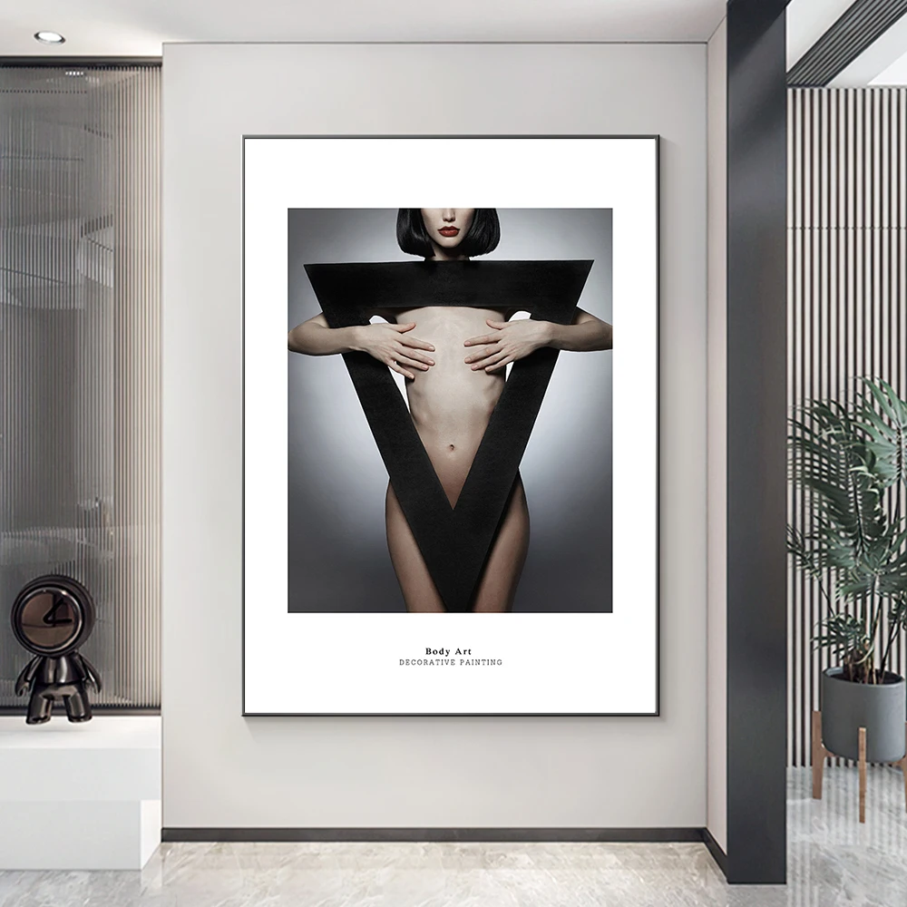 

Morden Style Creative Nude Girls Art Wall Canvas Painting Posters Pictures For Living Room Home Decor Gift