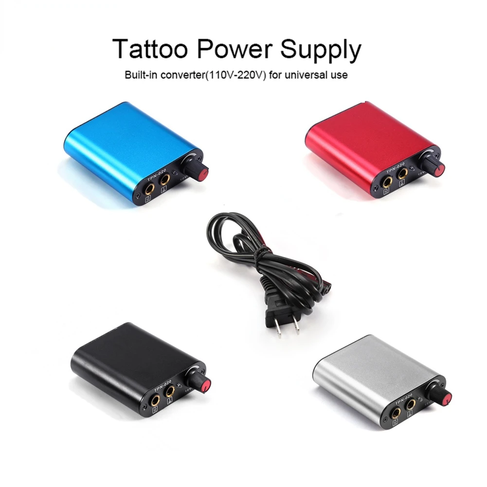 

Блок питания для профессиональной мини-тату-машинки из алюминиевого сплава с шнуром питания, портативный вращающийся тату-пистолет, аксесс...