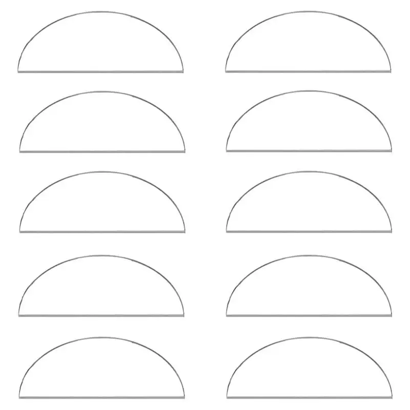 

Clear Blank Acrylic Half Circle Signs 10Pcs Acrylic Sheet For Wedding Table Numbers Semicircle Acrylic Wedding Sign Holder