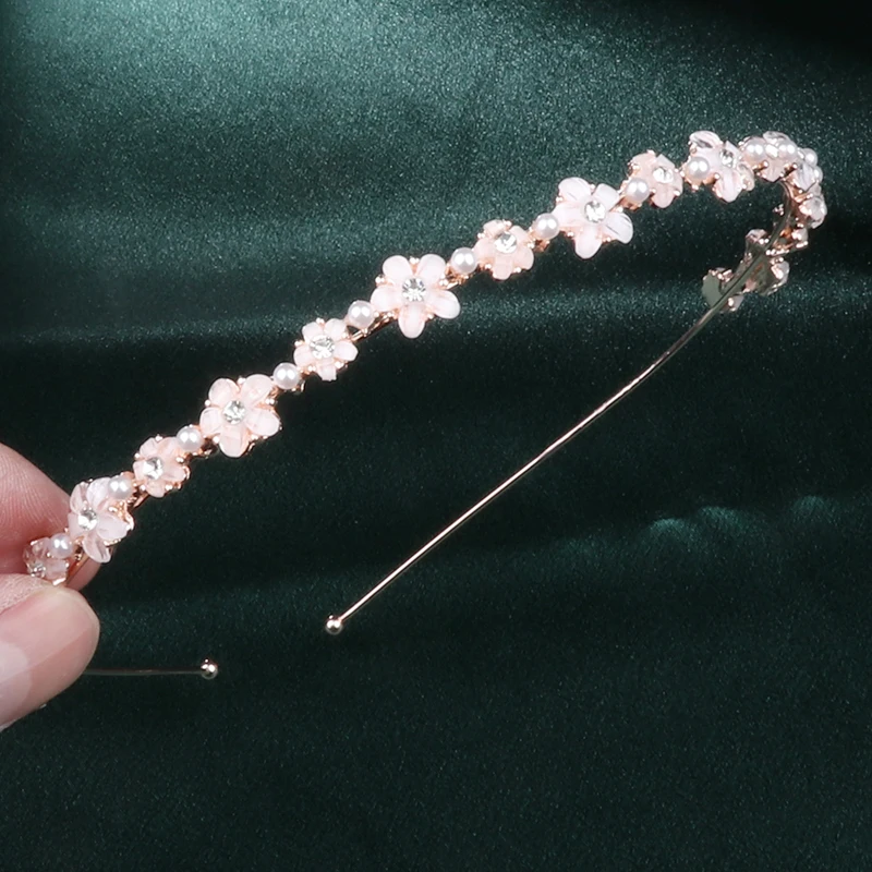 

Fashion Imitation Pearl Headbands for Elegant Women Bridal Rhinestone Hairbands Accessories for Wedding Handmade
