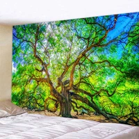 nature landscape big tree tapestry wall hanging beach picnic rug tent sleeping pad home decor bedspread sheet wall covering