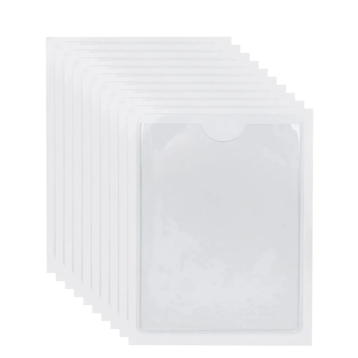 

10 PCS Adhesive Picture Pockets Photocard Sleeve Badge Holders Sticky Labels Holders Clear Poly Bags
