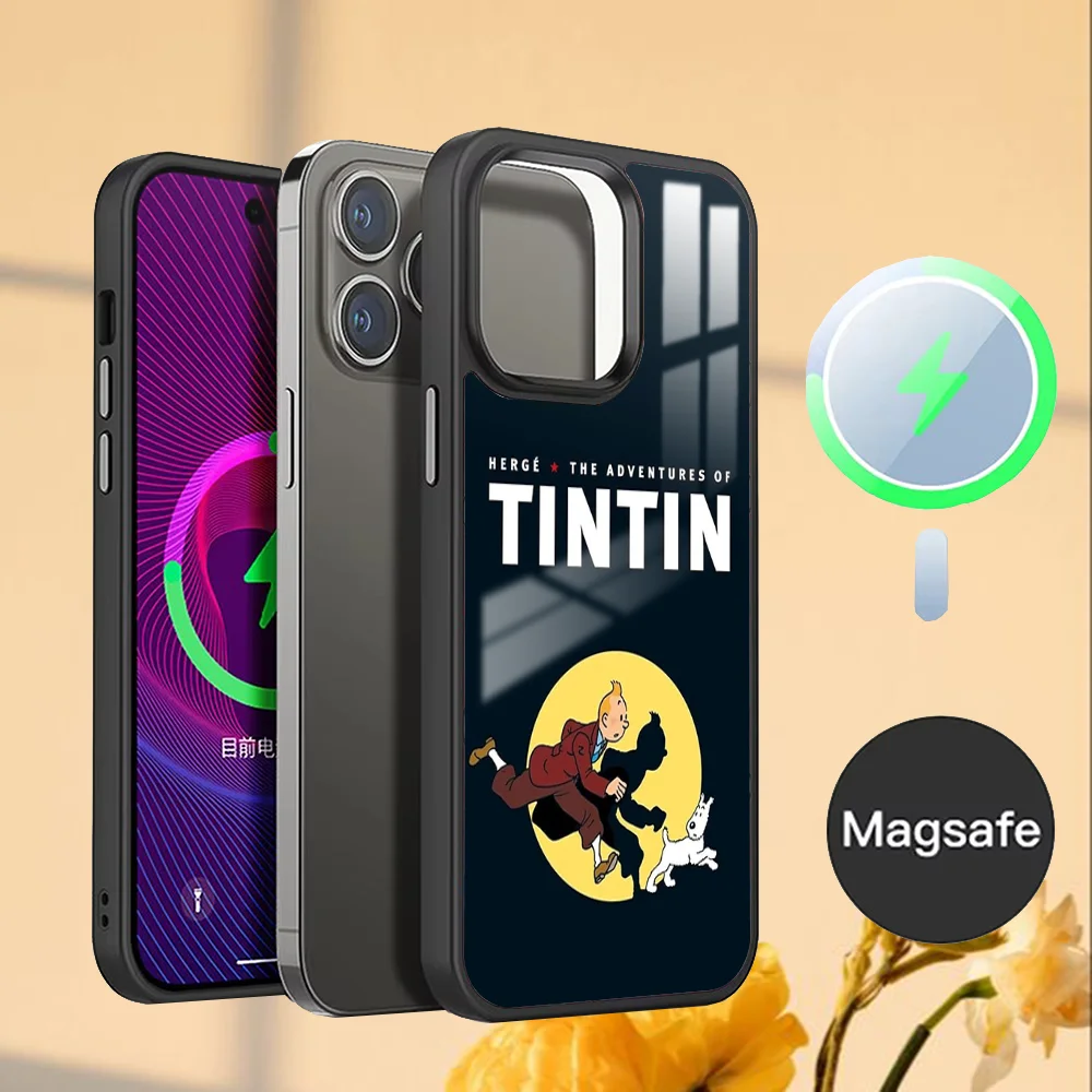 Чехол для телефона Funny The Adventures Of T-tintins iPhone 16 15 14 13 12 11 PRO MAX PLUS мини-магнитный
