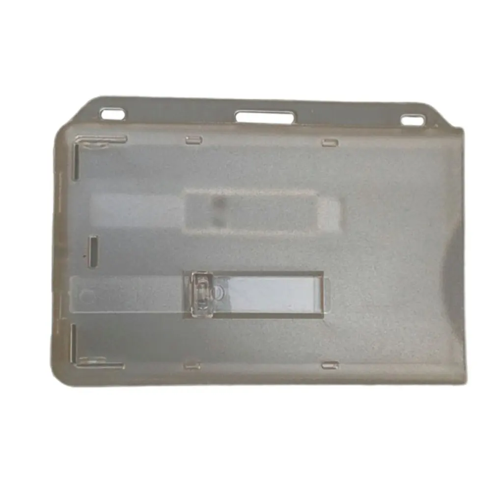 

Transparent PC Hard Plastic ID Card Holder Transparent Trolley Employee ID Badge Holder Double-sided Card Housing