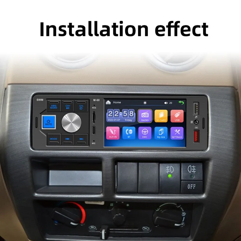 Car Radio Mp3 Player with Screen Bluetooth Automotive Multimedia Android 1 Din |