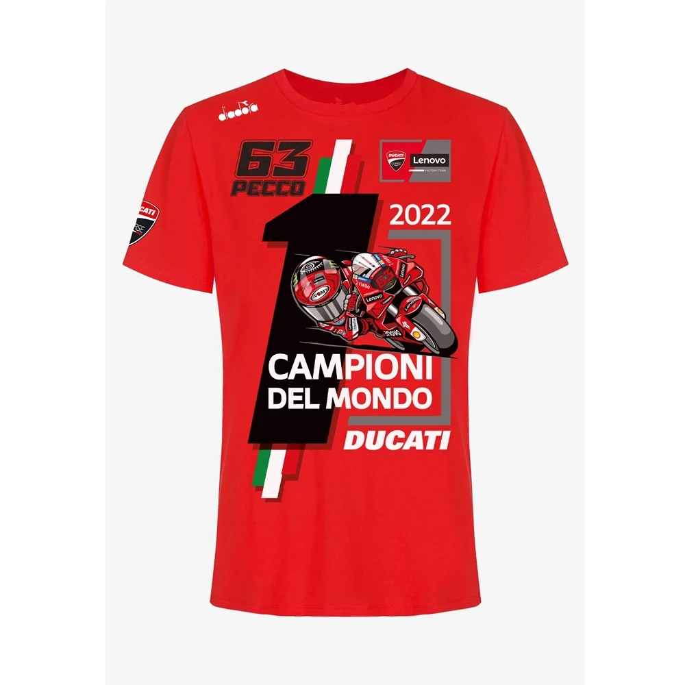 

2022 New 3D Print Motorcycle MOTO Racing Fans Sportswear Men's Round Neck Breathable Short Sleeve Kids Casual T-shirt Man Top