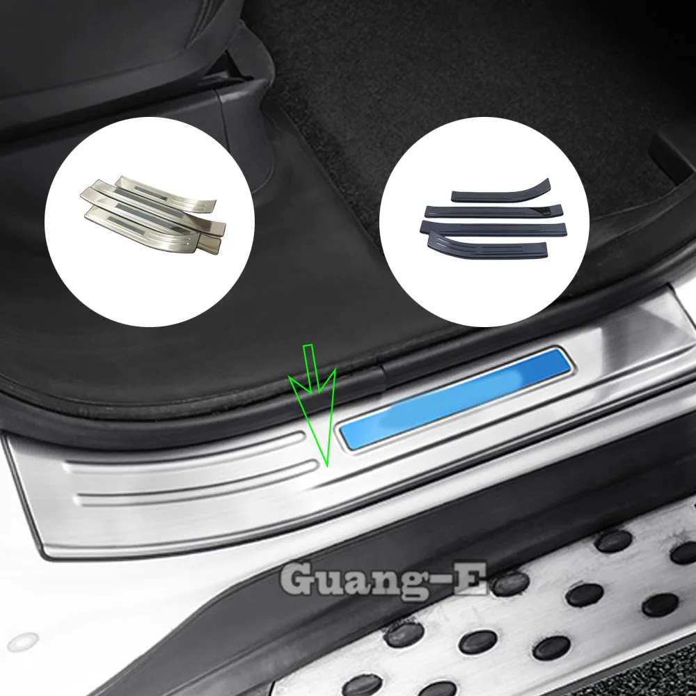 

Car Stainless Steel Pedal Door Scuff Plate Cover Threshold Stick Outside For Mitsubishi Outlander 2016 2017 2018 2019 2020 2021