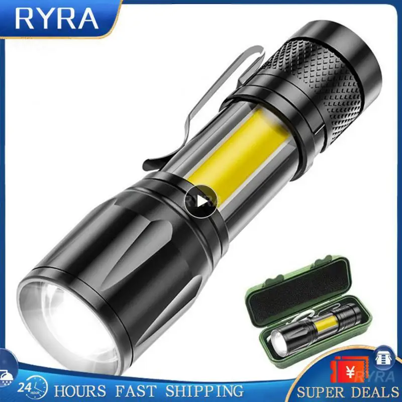 

1~10PCS Zoom Focus Penlight Mini Led Flashlight Built In Battery Torch Lamp Lantern Work Light Rechargeable Mini Flashlight