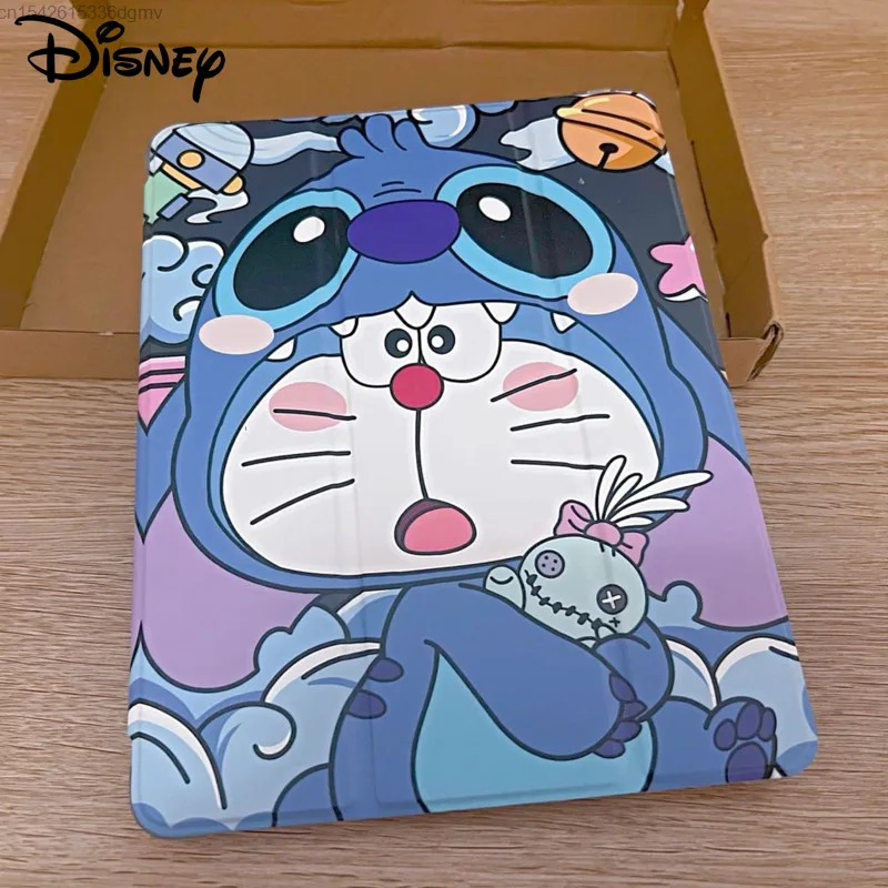 

Disney Stitch Doraemon Kawaii IPad Mini 6 Case 10.2 Inch Three Fold Cover Sanrio Cinnamoroll Tablet Cmputer Air 5 4 3 Cute Shell