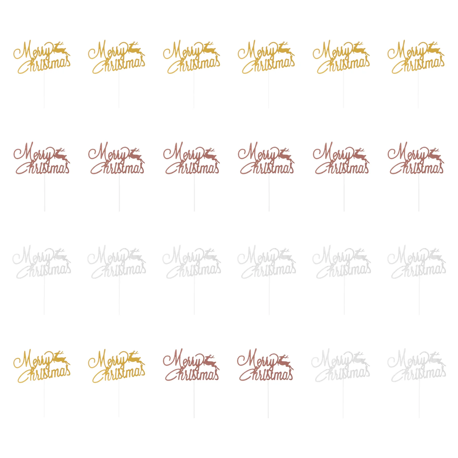 

Cake Christmas Cupcake Merry Picks Party Topper Pick Dessert Holiday Decorations Xmas Toppers Toothpick Letter Decor Inserts