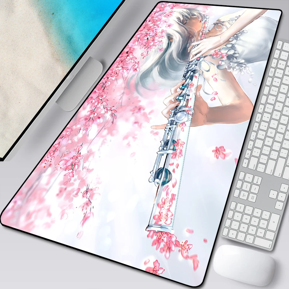 

Anime Pad Pink Cherry Blossoms Speed Locking Edge Large Natural Rubber Mouse Pad Waterproof Game Desk Mousepad Keyboard Mat Xxl