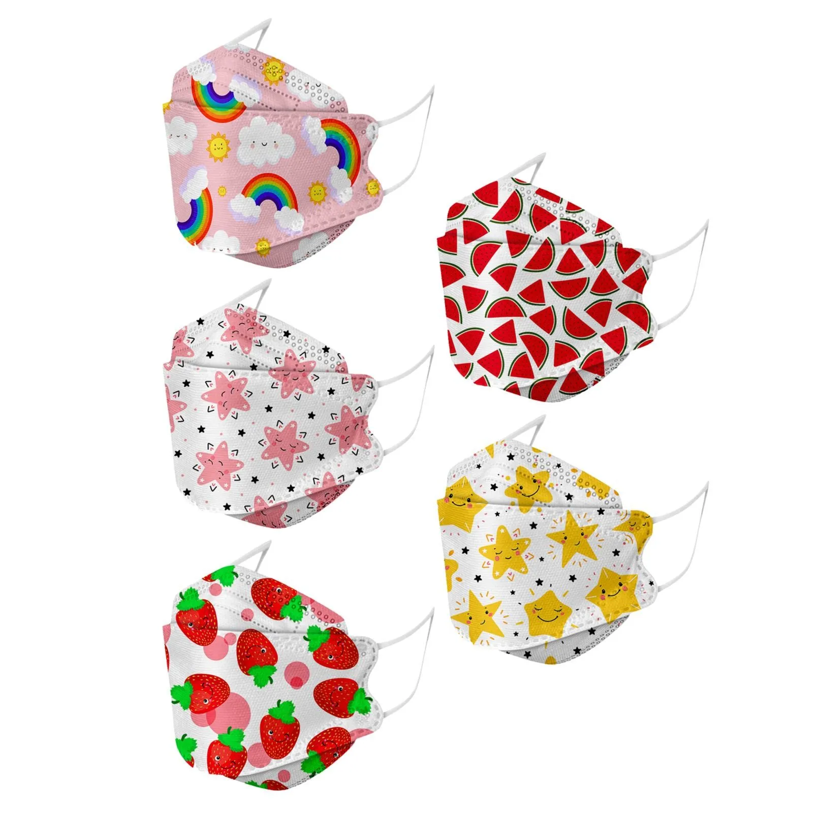 

Модные Мультяшные Детские маски для лица, 4-слойная дышащая уличная маска для лица для мальчиков и девочек, 3D-дизайн, защита, детское покрыти...