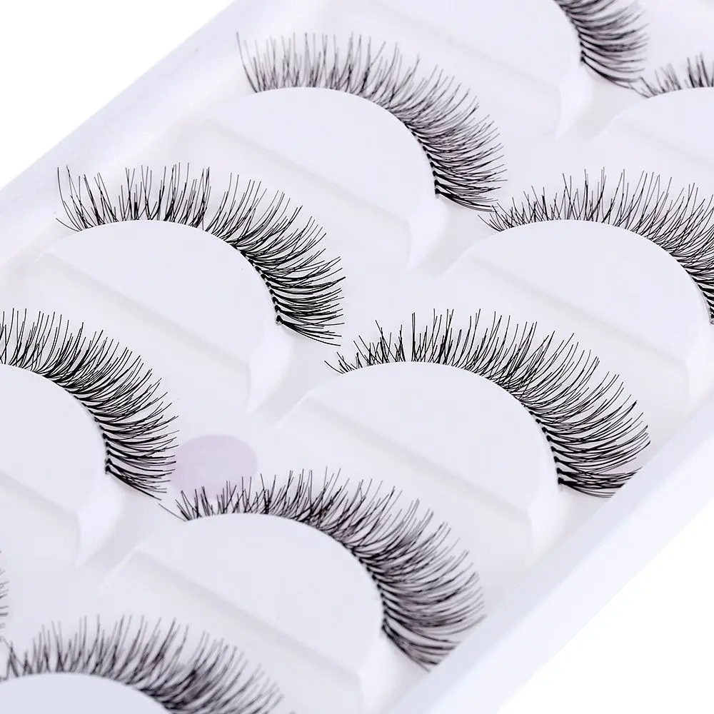

5 Pairs Beauty Thick Natural Long False Eyelashes Eye Lashes Extension Black Handmade