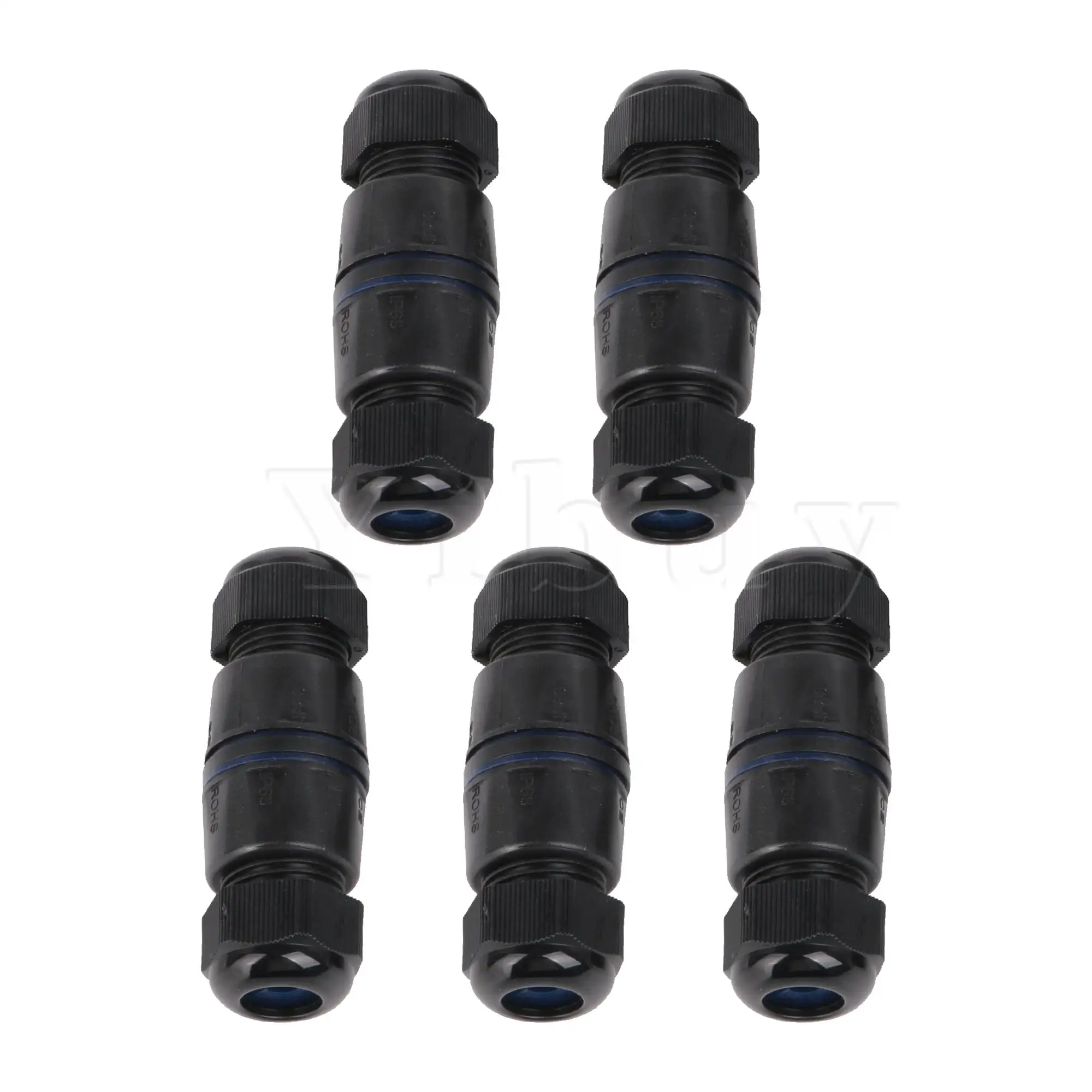 

5 PCS IP68 Double Cable Wire Connector RJ45 for Outdoor LED Equipment