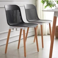 simple dining chair backrest room plastic chairs nordic casual home negotiation sillas de comedor chaise sessel furniture