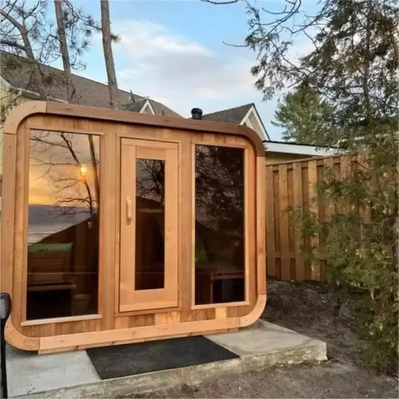 Фото 【Хит продаж】Уличная сауна Smartmak Red Cedar Cube с печью Harvia №2