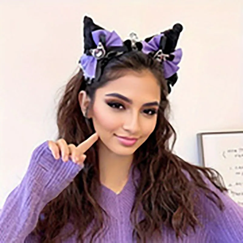 Coolomey Женская Искусственная Плюшевая Повязка Для Волос С Кошачьими Ушками