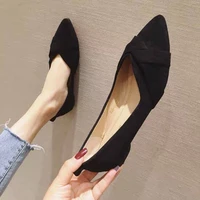 womens shoes single simple flat shoes fashion knitted pointed shoes flat bottom comfortable summer new work shoes