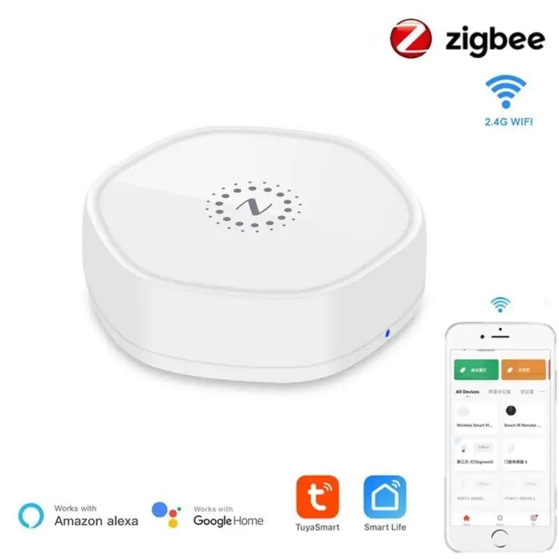 

Tuya ZigBee Smart Gateway Hub Smart Home Bridge Smart Life APP Linkage Central Wireless Remote Controller With Alexa Google Home