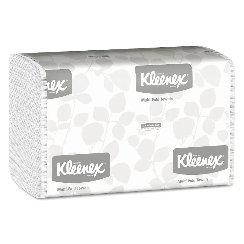 

Многослойные бумажные полотенца Kleenex, 9,2x9,4, белые, 150/упаковка, 16 упаковок/картонная коробка-KCC01890