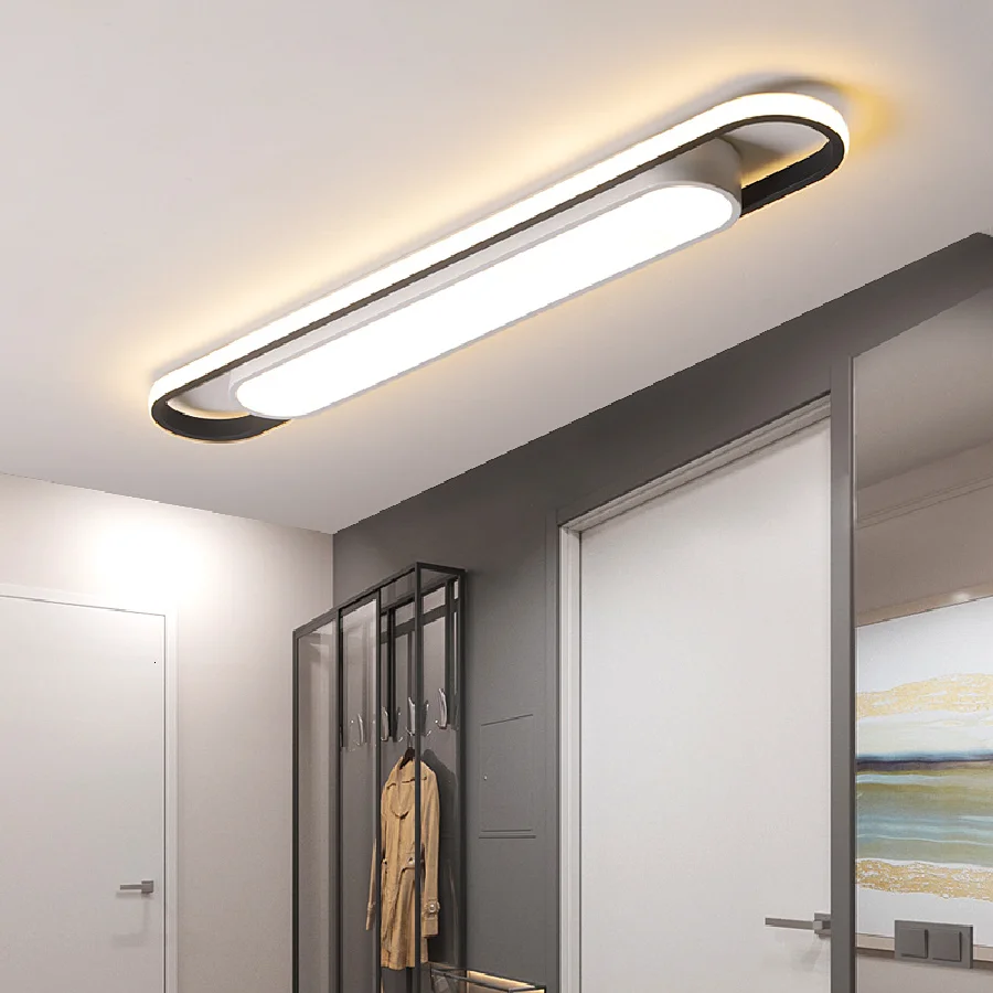 

Светильник потолочный светодиодный с поверхностным креплением, лампа для спальни, кабинета, коридора, лестницы, цвет белый и черный