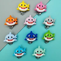 4550mm 3pclot silicone shark clips baby teething pacifier chains necklace accessories components anti drop clip kawaii gifts