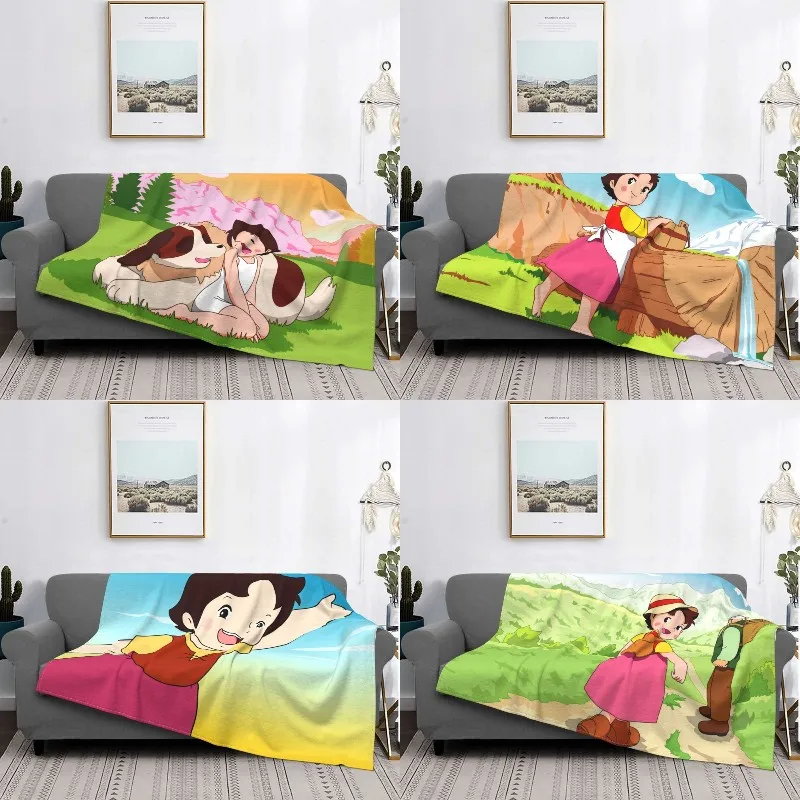 

Осеннее теплое фланелевое одеяло Heidi из мягкого флиса с изображением козы и Альпы